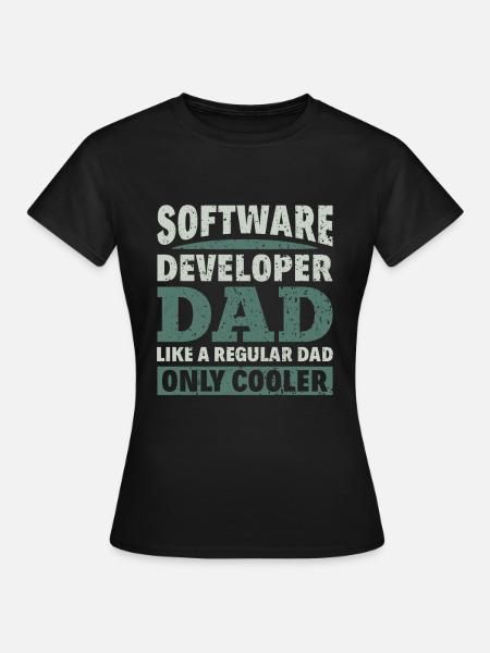 Software Developer Dad - Software Programmierer - Frauen T-Shirt - Schwarz