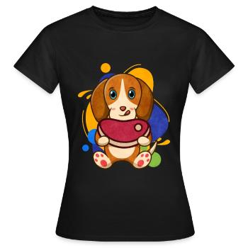 Steak - Women's T-Shirt - black - Front - AI Model Female 172 dark (172cm)