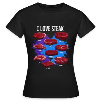 Steak - Women's T-Shirt - black - Front - AI Model Female 172 dark (172cm)