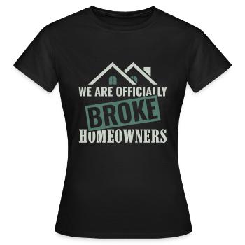 Propriétaires officiellement fauchés - Propriétaire - T-shirt Femme - noir - Devant - AI Model Female 172 dark (172cm)