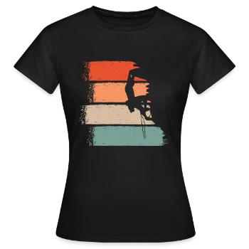 Klettern Freiklettern - Frauen T-Shirt - Schwarz - Vorne - AI Model Female 172 dark (172cm)