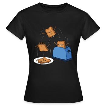 Toast - Women's T-Shirt - black - Front - AI Model Female 172 dark (172cm)