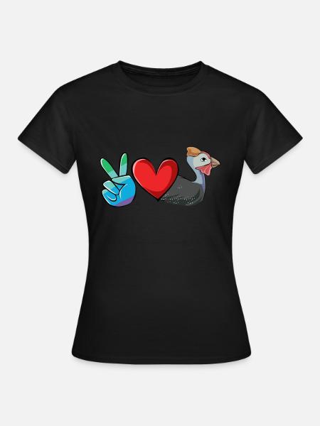Perlhühner Perlhuhn Guinea Fowl - Frauen T-Shirt - Schwarz