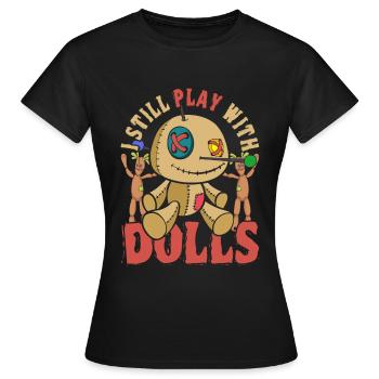 Wicca Voodoo Zauber Geschenk Lustiges Voodoo Puppe - Frauen T-Shirt - Schwarz - Vorne - AI Model Female 172 dark (172cm)