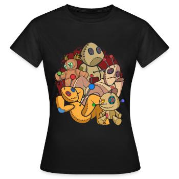 Cadeau de sort vaudou Wiccan sorcière Poupée vaudou - T-shirt Femme - noir - Devant - AI Model Female 172 dark (172cm)