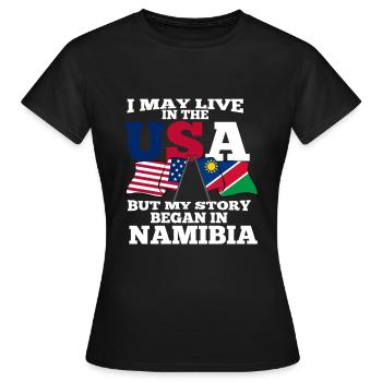 Namibie - T-shirt Femme - noir - Devant - AI Model Female 172 dark (172cm)