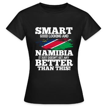 Namibie - T-shirt Femme - noir - Devant - AI Model Female 172 dark (172cm)