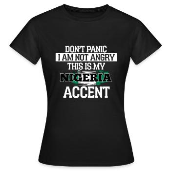 Nigéria - T-shirt Femme - noir - Devant - AI Model Female 172 dark (172cm)