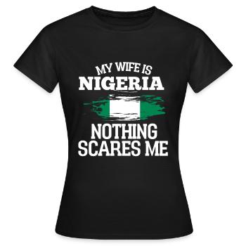 Nigéria - T-shirt Femme - noir - Devant - AI Model Female 172 dark (172cm)