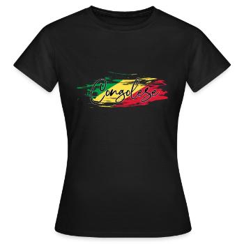 Kongo - Frauen T-Shirt - Schwarz - Vorne - AI Model Female 172 dark (172cm)
