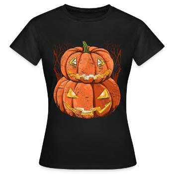 Jack O Lantern Halloween Gift Pumpkin - Women's T-Shirt - black - Front - AI Model Female 172 dark (172cm)