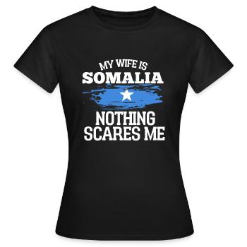 Somalia - Frauen T-Shirt - Schwarz - Vorne - AI Model Female 172 dark (172cm)
