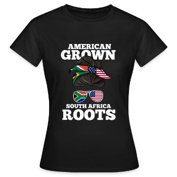 South Africa - Women's T-Shirt - black - Front - AI Model Female 172 dark (172cm)