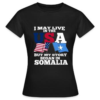 Somalia - Frauen T-Shirt - Schwarz - Vorne - AI Model Female 172 dark (172cm)