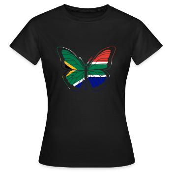 Afrique du Sud - T-shirt Femme - noir - Devant - AI Model Female 172 dark (172cm)