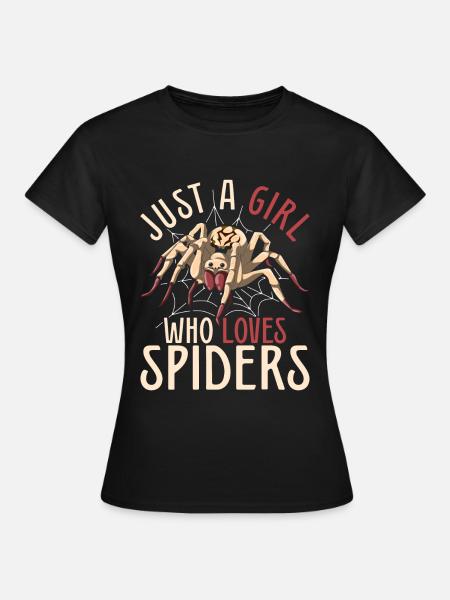 Arachnide Tierliebhaber Mädchen Geschenk Spinne - Frauen T-Shirt - Schwarz
