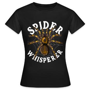 Vogelspinnen Flüsterer Arachnide Geschenk Spinne - Frauen T-Shirt - Schwarz - Vorne - AI Model Female 172 dark (172cm)