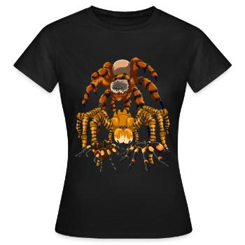 Vogelspinne Tarantel Arachnide Geschenk Spinne - Frauen T-Shirt - Schwarz - Vorne - AI Model Female 172 dark (172cm)