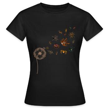 Arachnide Vogelspinne Geschenk Pusteblume Spinne - Frauen T-Shirt - Schwarz - Vorne - AI Model Female 172 dark (172cm)