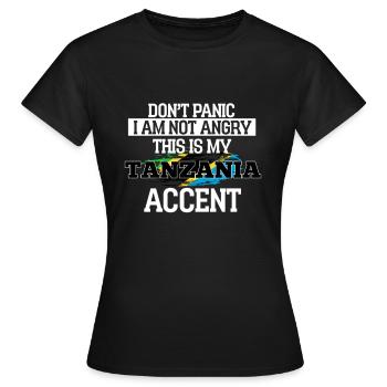 Tanzanie - T-shirt Femme - noir - Devant - AI Model Female 172 dark (172cm)