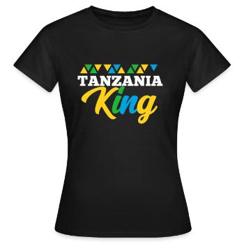 Tanzanie - T-shirt Femme - noir - Devant - AI Model Female 172 dark (172cm)