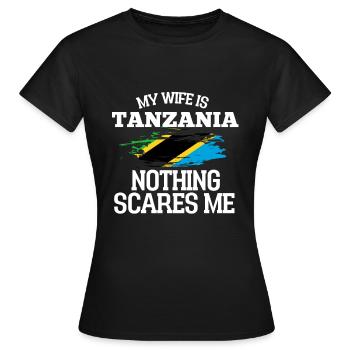 Tanzanie - T-shirt Femme - noir - Devant - AI Model Female 172 dark (172cm)