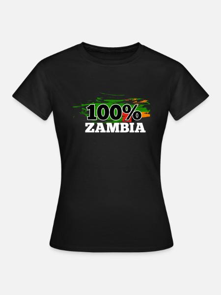 Sambia - Frauen T-Shirt - Schwarz