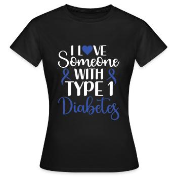 Sensibilisation au diabète - Diabète diabétique de type 1 - T-shirt Femme - noir - Devant - AI Model Female 172 dark (172cm)