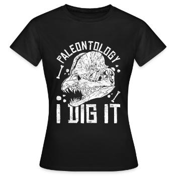Paléontologie Je l’ai déterré Paléontologue - T-shirt Femme - noir - Devant - AI Model Female 172 dark (172cm)