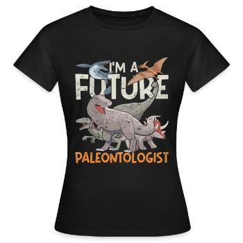 Paléontologie Je suis un futur paléontologue - T-shirt Femme - noir - Devant - AI Model Female 172 dark (172cm)