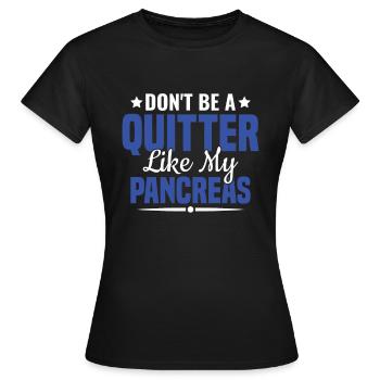 Sensibilisation au diabète - Diabète diabétique de type 1 - T-shirt Femme - noir - Devant - AI Model Female 172 dark (172cm)