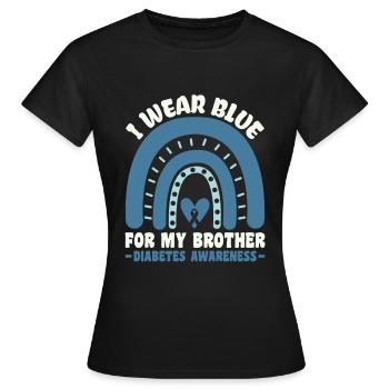 Sensibilisation au diabète - Diabète diabétique de type 1 - T-shirt Femme - noir - Devant - AI Model Female 172 dark (172cm)