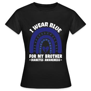 Sensibilisation au diabète - Diabète diabétique de type 1 - T-shirt Femme - noir - Devant - AI Model Female 172 dark (172cm)