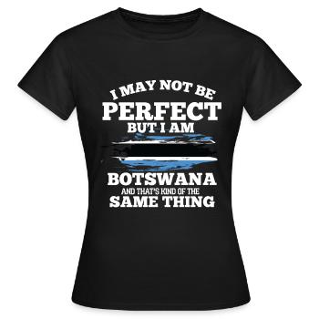 Botswana - Frauen T-Shirt - Schwarz - Vorne - AI Model Female 172 dark (172cm)