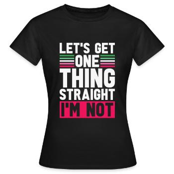 Je ne suis pas hétéro Drôle LGBTQ Abrossexuel - T-shirt Femme - noir - Devant - AI Model Female 172 dark (172cm)