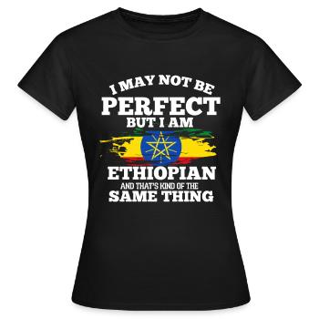 Ethiopia - Women's T-Shirt - black - Front - AI Model Female 172 dark (172cm)