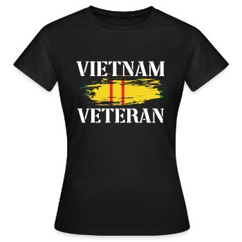 Vétéran de l’armée américaine au Vietnam - T-shirt Femme - noir - Devant - AI Model Female 172 dark (172cm)