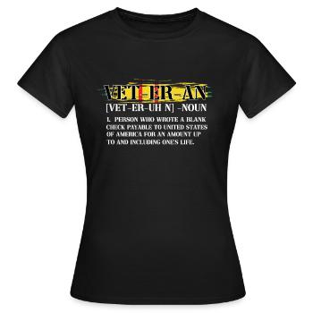 Vétéran de l’armée américaine au Vietnam - T-shirt Femme - noir - Devant - AI Model Female 172 dark (172cm)