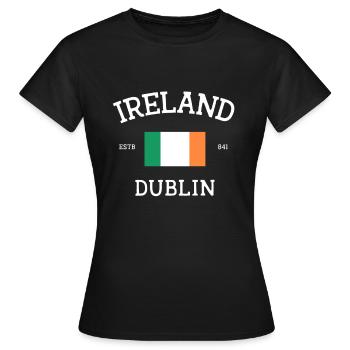 Irlande - T-shirt Femme - noir - Devant - AI Model Female 172 dark (172cm)