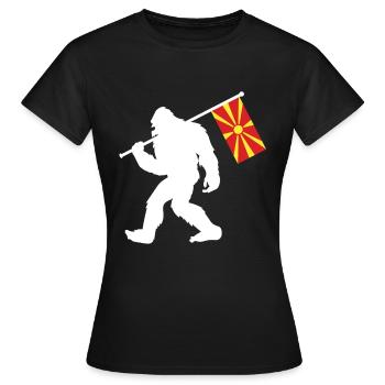 Macédoine du Nord - T-shirt Femme - noir - Devant - AI Model Female 172 dark (172cm)