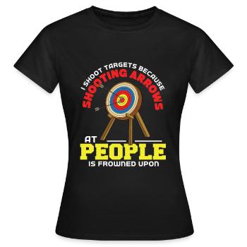 archerie - T-shirt Femme - noir - Devant - AI Model Female 172 dark (172cm)