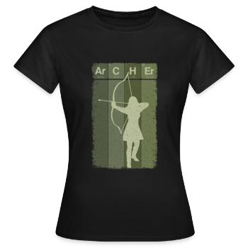 Archerie - T-shirt Femme - noir - Devant - AI Model Female 172 dark (172cm)