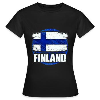 Finlande - T-shirt Femme - noir - Devant - AI Model Female 172 dark (172cm)