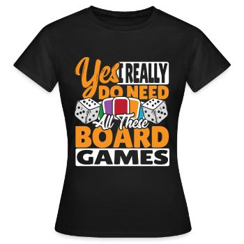 Jeux de société jeu de société cadeau - T-shirt Femme - noir - Devant - AI Model Female 172 dark (172cm)