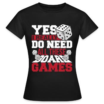 Jeux de société jeu de société cadeau - T-shirt Femme - noir - Devant - AI Model Female 172 dark (172cm)