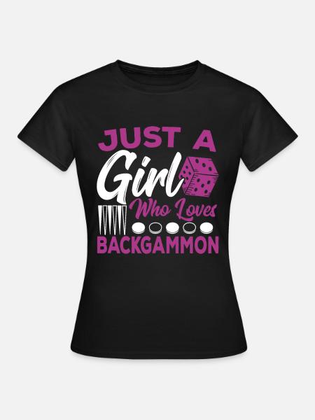 Backgammon - Frauen T-Shirt - Schwarz