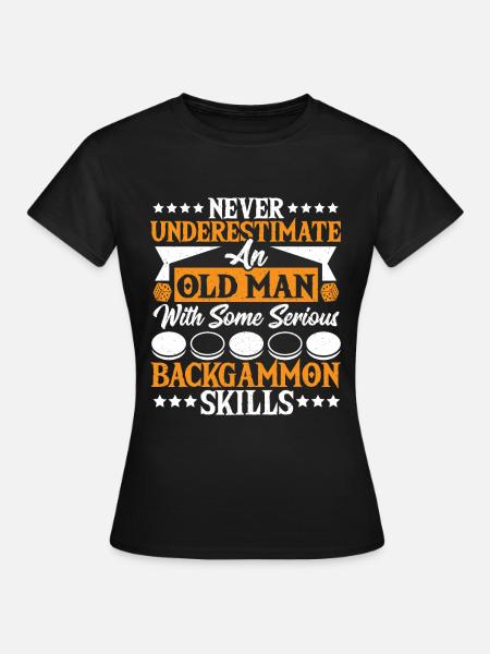Backgammon - Frauen T-Shirt - Schwarz