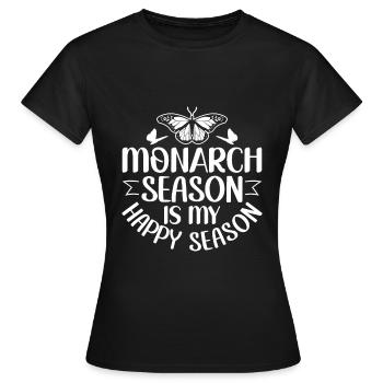 Monarch Season - Monarch Butterfly - Women's T-Shirt - black - Front - AI Model Female 172 dark (172cm)