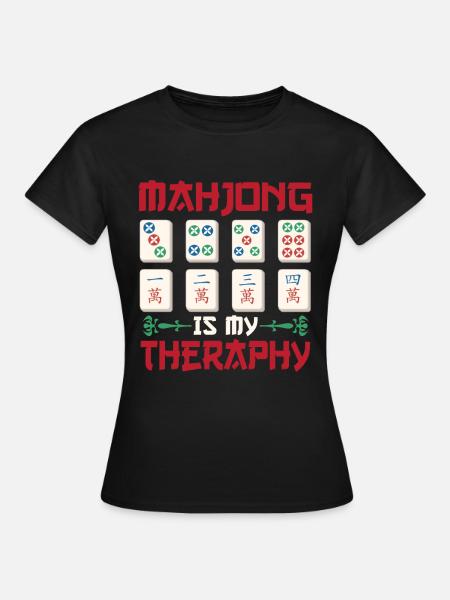 Geschenk für Mahjong Fans - Frauen T-Shirt - Schwarz