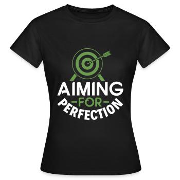Viser la perfection - Archer Bow - T-shirt Femme - noir - Devant - AI Model Female 172 dark (172cm)